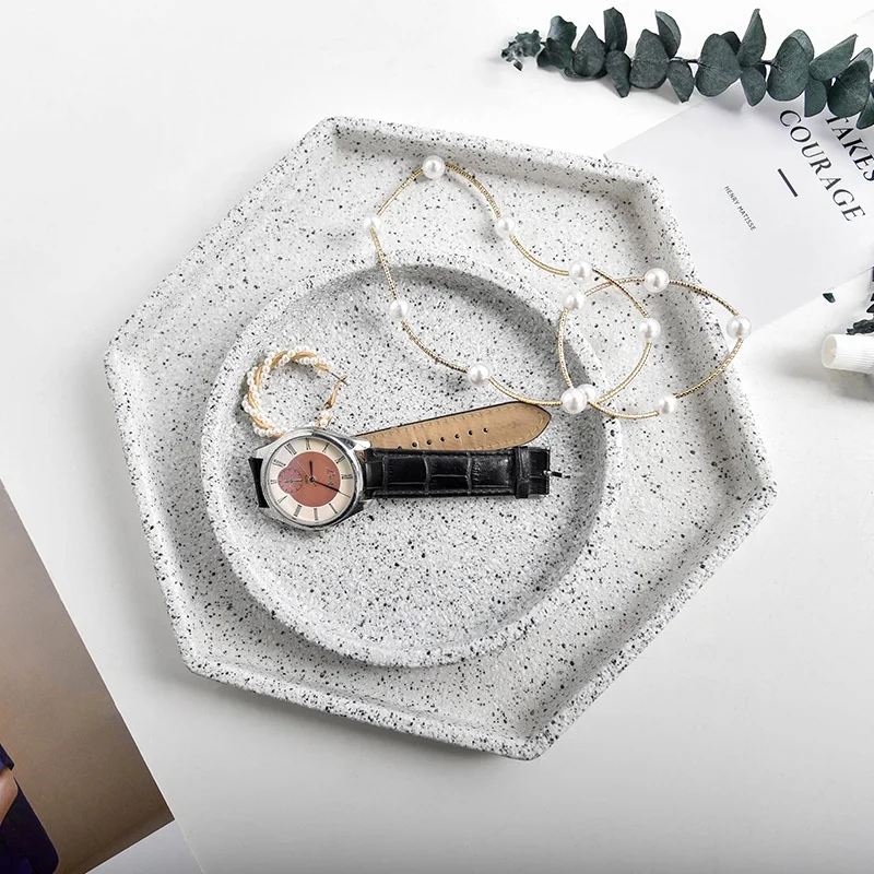 Waterstone Round toilet plate rack decorative storage jewelry tray for home decor