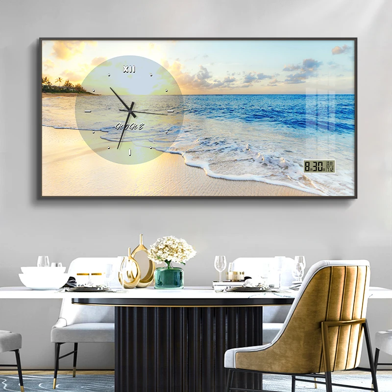 5N Electric Meter Box 2024 New Perpetual Calendar Clock Living Room Switch Hanging Decorative Animal Paintings Sense Block