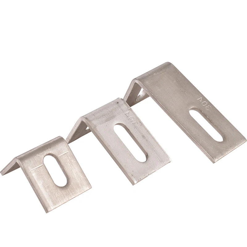 Curved Stone Dry Hanging Accessories Wall Marble Stainless Steel Buckle Bracket