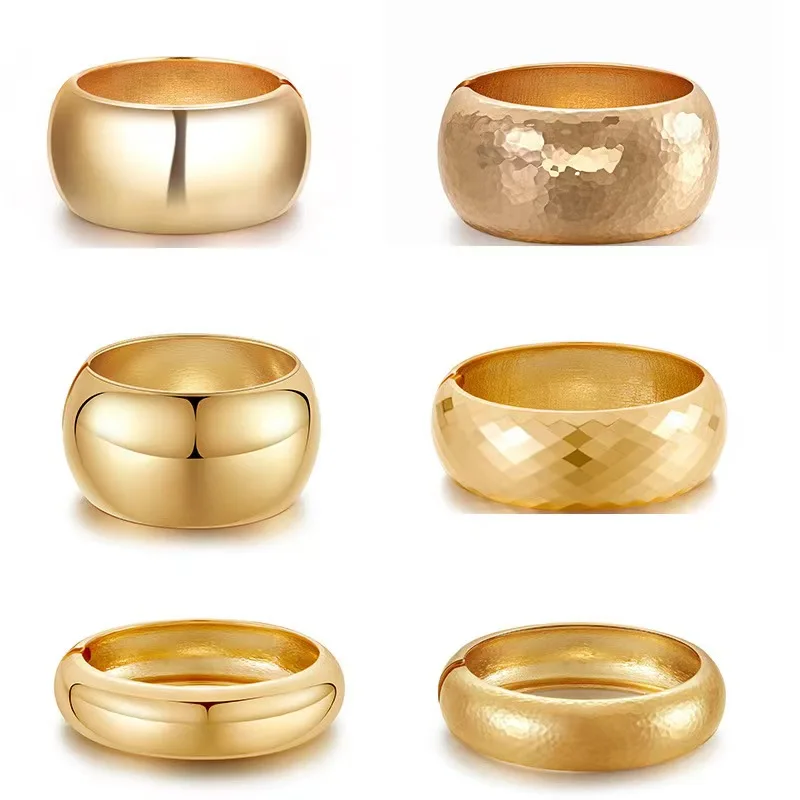 chunky gold bangle statement big wide gold bangle africa gold hot trendy jewelry