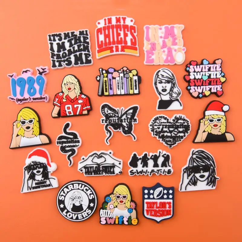 Wholesale Hot Style Design Soft PVC Design Hook Clip Stickers lucky charms PVC Shoe Decoration