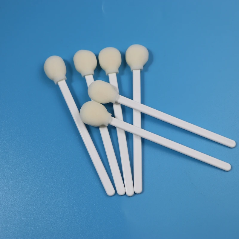 708 Disposable White PP Stick Big Round Sponge Medical Foam Swab Applicator