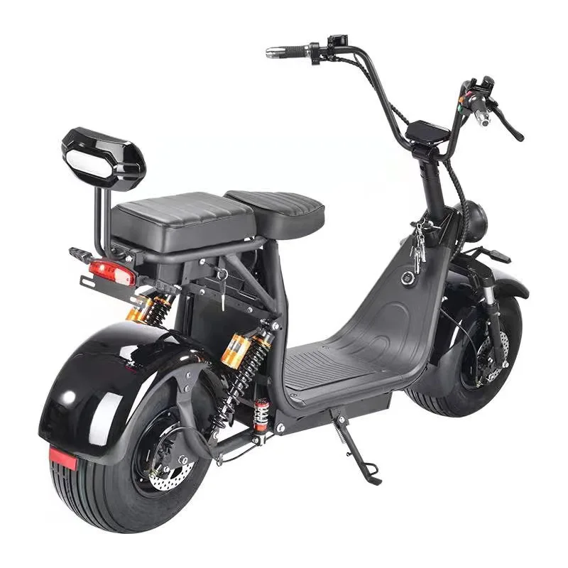 FULIKE 1500W 60V 120Ah Removable Battery Fat Tire 2 Wheels Harley Electric Scooter