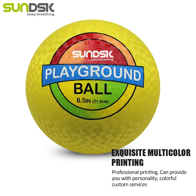  Wholesale custom 8.5 inch rubber playground ball dogeball toy
