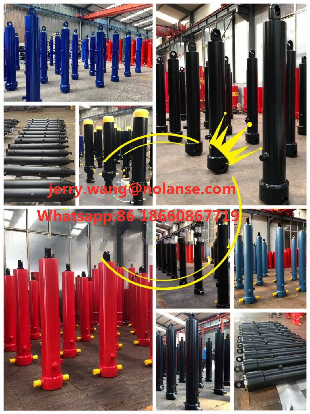 Good Stability Double Acting Hydraulic Cylinder with Seal Kits for Dump Truck