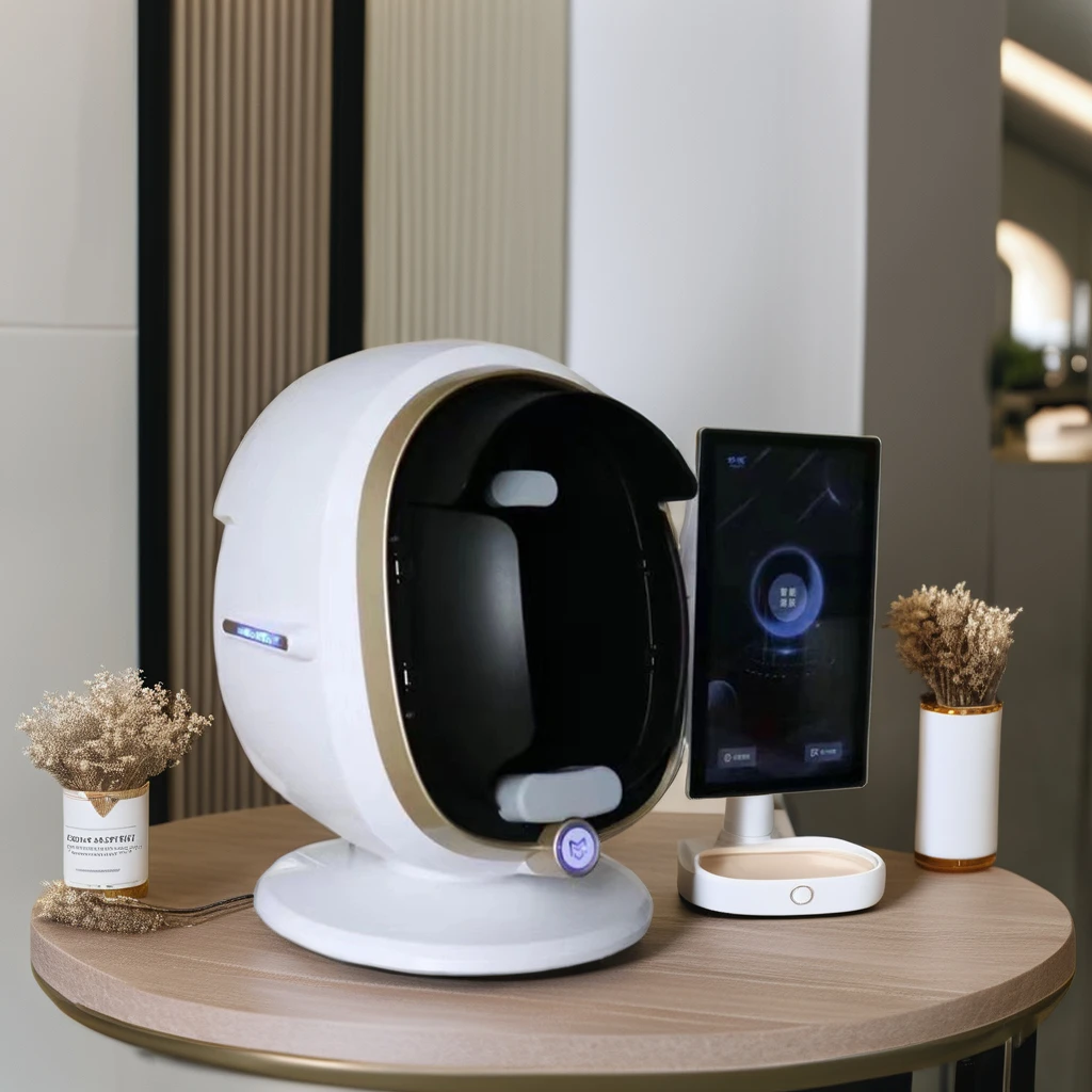 New Arrival AI Magic Face Mirror Portable 3D Skin Diagnostics Analyzer Facial Tester Scanner for Hair Body for Home Spa Use