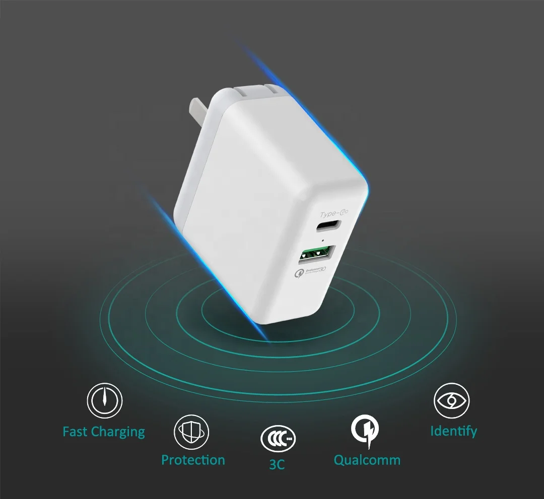 Высокое качество оптовая продажа USB быстрое зарядное устройство 18 Вт 20 EU/UK/US PD + QC 36 вилка дорожная стена 3 0 для мобильного телефона