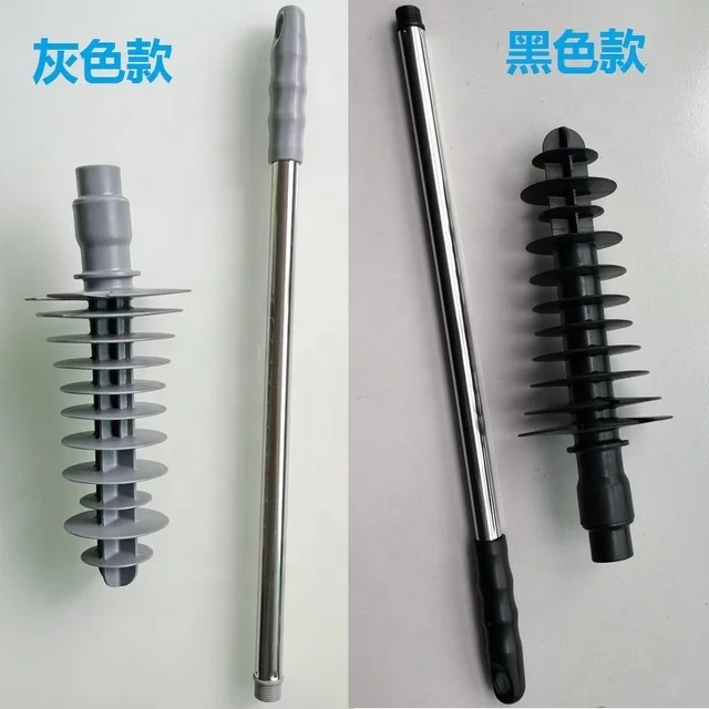 
2020 NEW Piston Type Toilet Dredge Clog Remover Head Bathroom Plunger Toilet Dredge Tool 