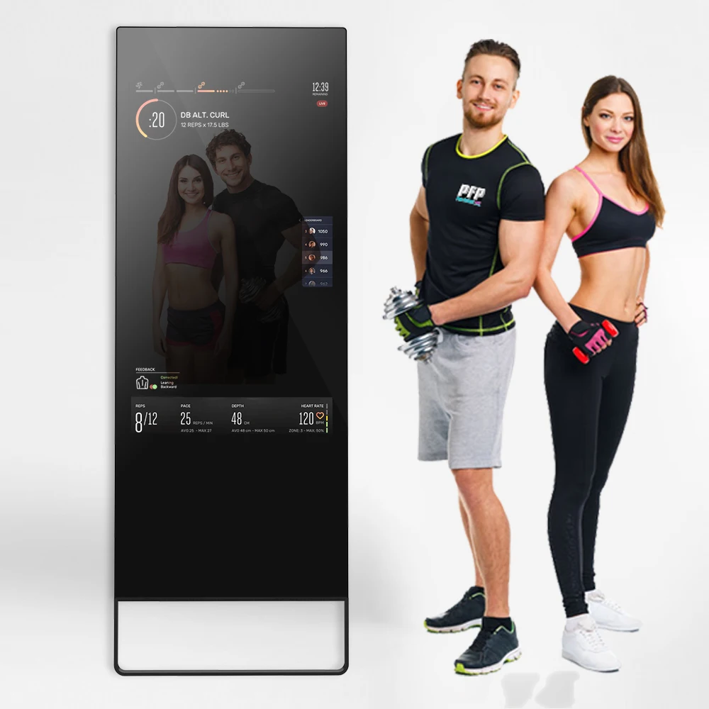 Smart Magic Touch Screen Digital Fitness Mirror For Exercise with wireless pc screen Lcd Display