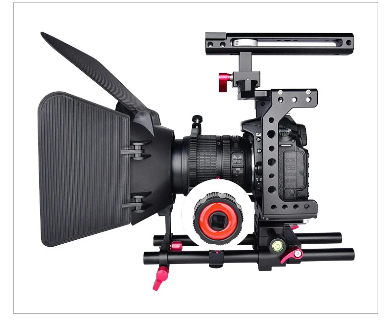 Photographic Video For Canon DSLR Camera Black Aluminum Quick Release DSLR Camera Cage Kit With Top Handle