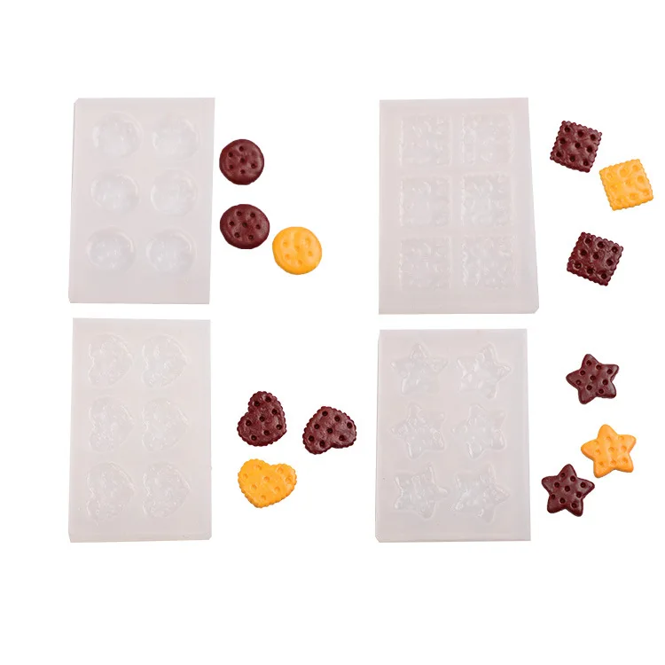 Fusimai Non-stick Silicone Resin Molds 3D Chocolate Candy Mold Cookie Shape Silicone Cake Mold