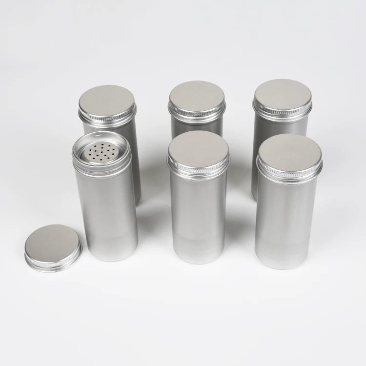 3.5oz 100ml D44*H103mm tea box/can food/cosmetics/spices silver cans aluminum jars with screw cap