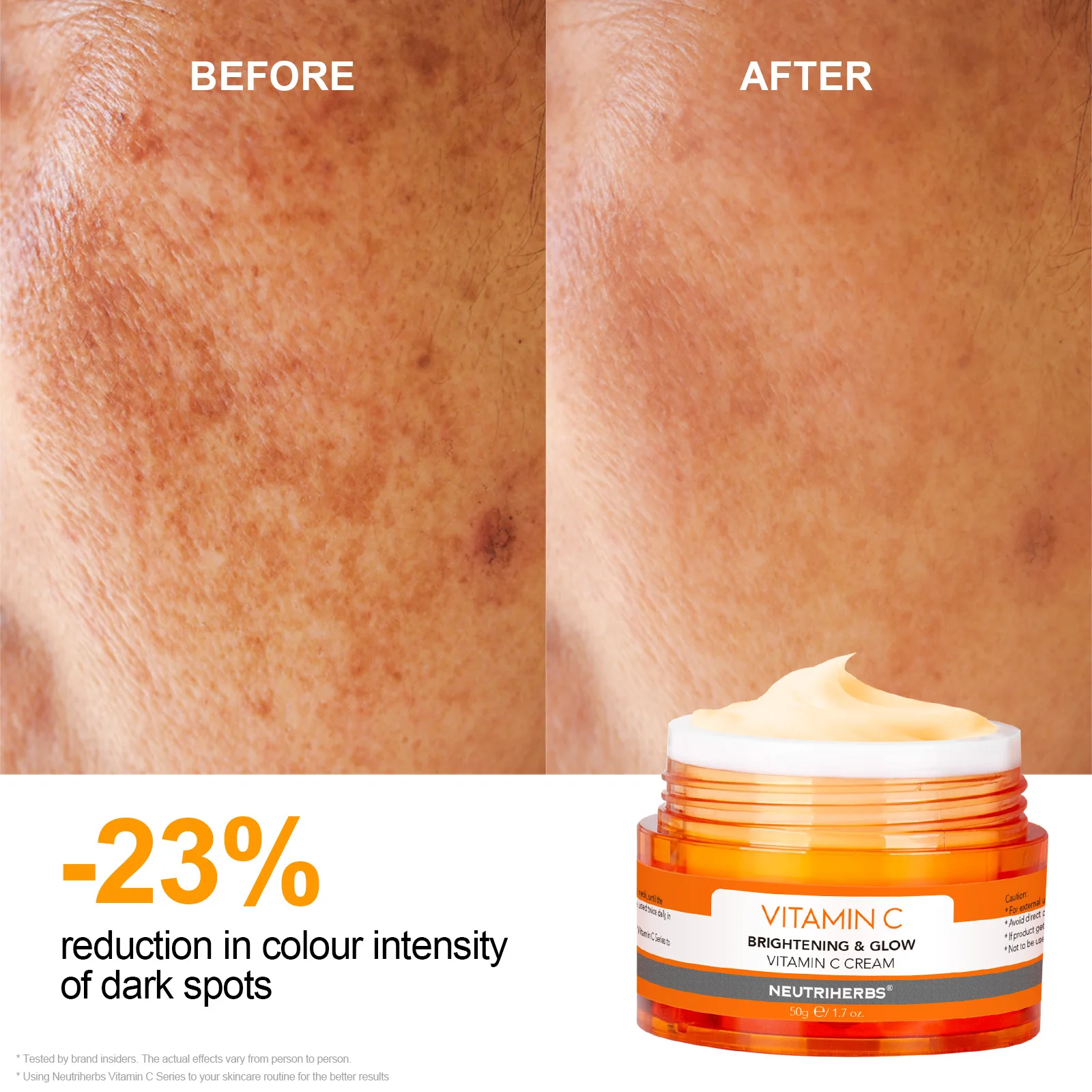 Neutriherbs private label skin care whitening facial anti aging vitamin c cream for men and women