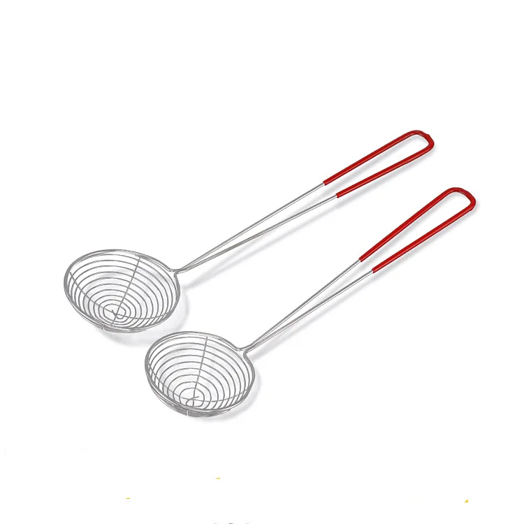 Oval Skimmer Stainless Steel Filter Mesh Oil Pot Food Filter Cookware Colander Fried Filter Kitchen Strainer Baking Cooking Tool