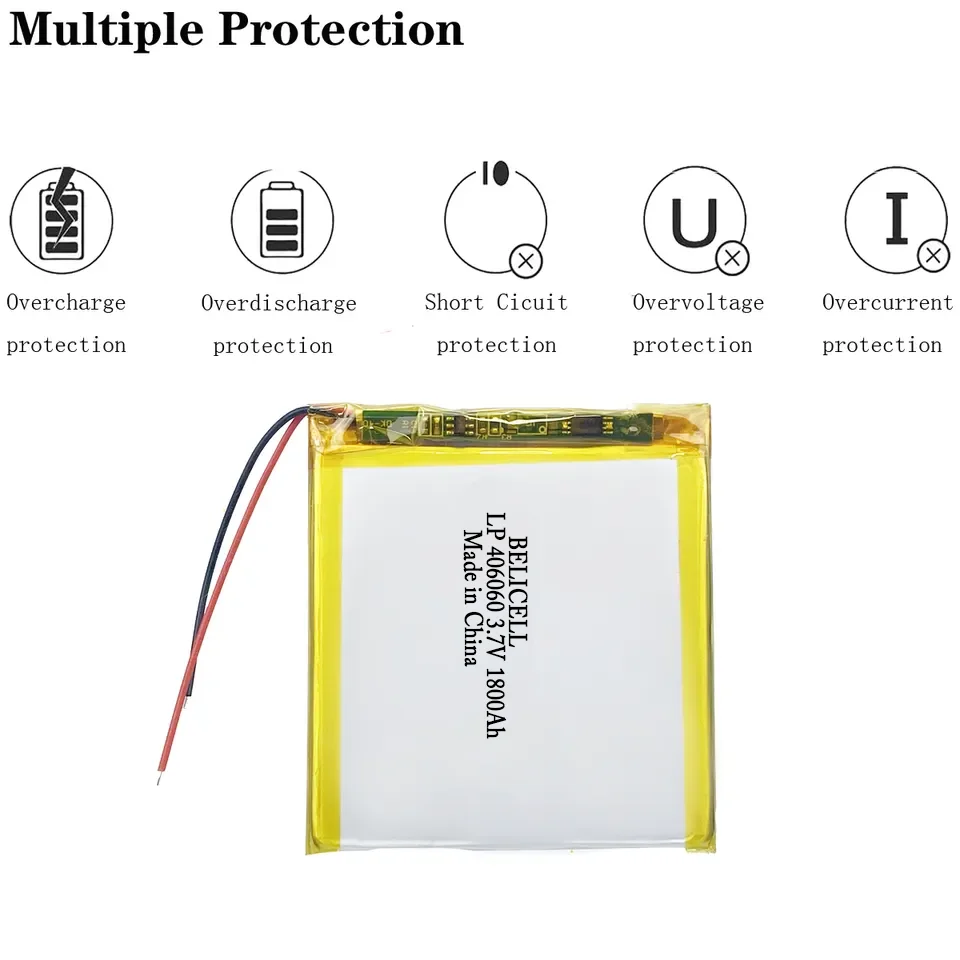 Оптовая продажа 3 7 v lipo батареи 406060 1800mah литий-полимерный аккумулятор