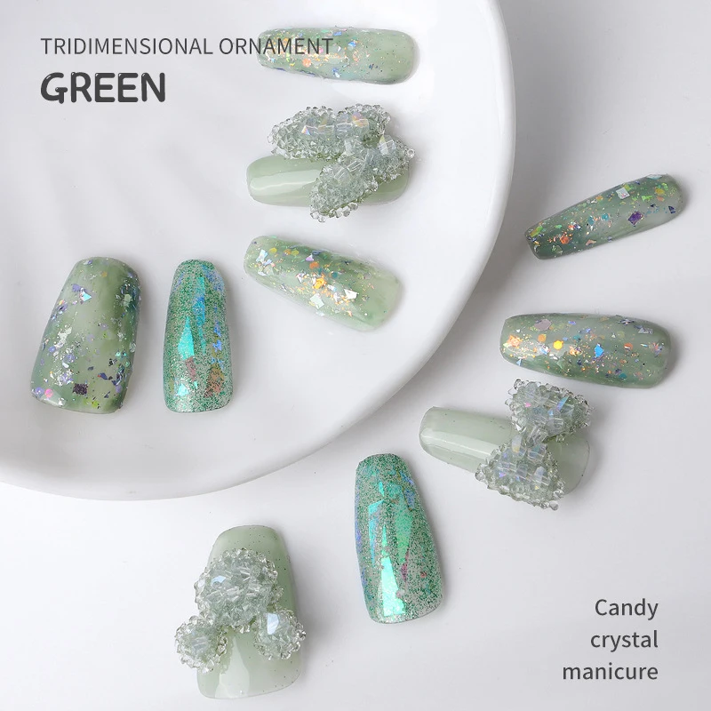 2022 Popular Manicure Butterfly Full of Diamond Rhinestones Nail Art 3D Bear Pink Black Crystal Nail Art Charms