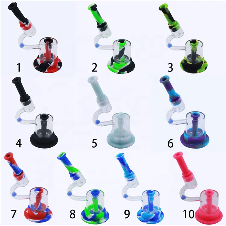 Fancy Tobacco water pipe smoke weed bowl glass Silicone smokeshop smoking pipe
