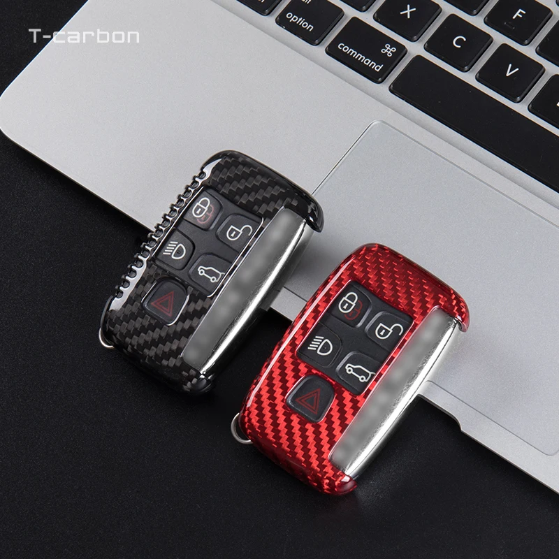 T-carbon  factory directly Auto supplies carbon fiber key cover fit for Land rover Range rover car key case car key Cover