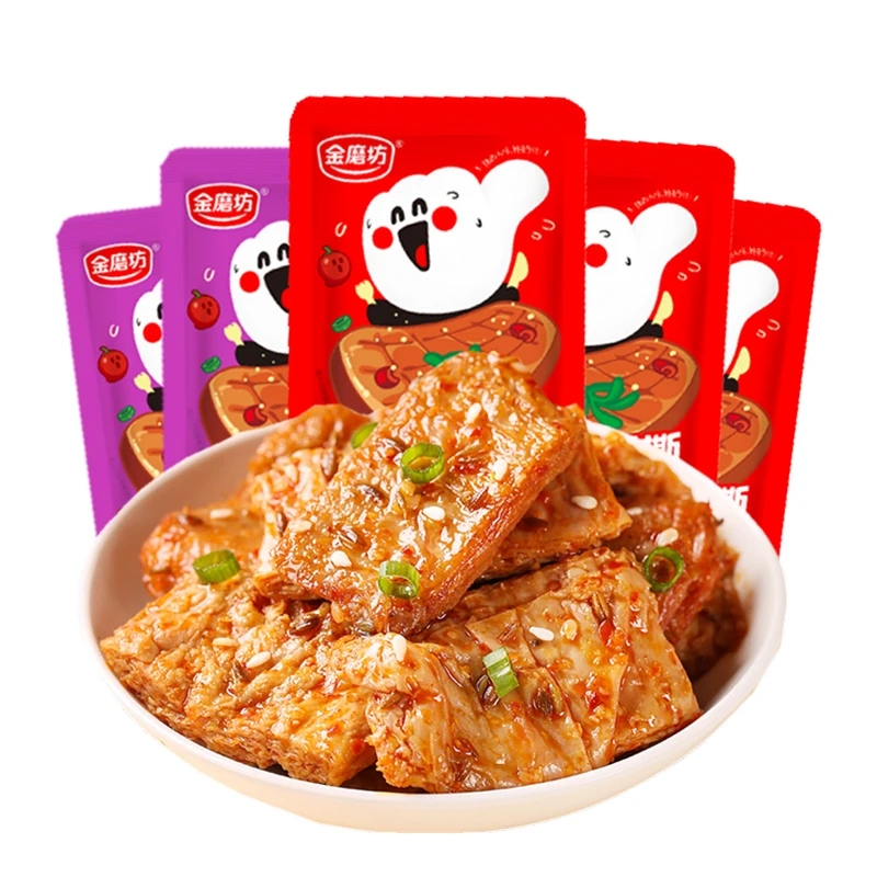 50 small bag 770g spicy tofu and bean curd snack hand shredded vegetarian steak exotic snacks dried tofu snacks