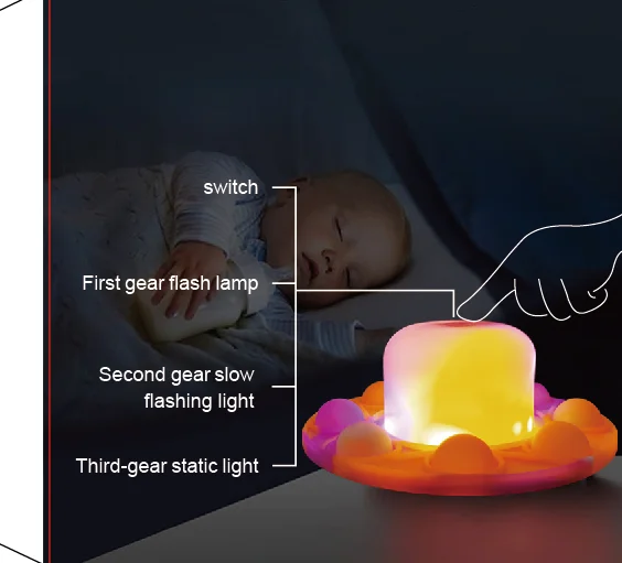 
Amazon Hot Selling Factory Design Silicone Hat Pop Buble Sensory Fidget Lighting Hat Toy with Keychain 