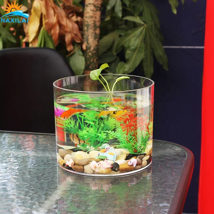 Аквариум NAXILAI маленький риф бетта офисный аквариум 2019 цилиндр для дома