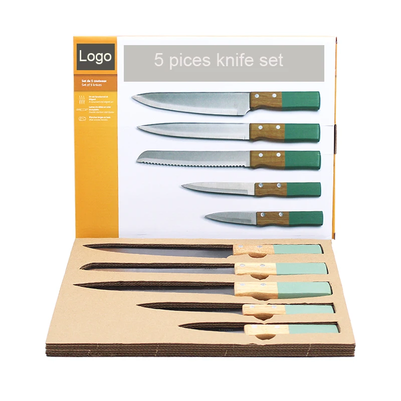  2021 amazon new style 5 pieces kitchen knife set with customized