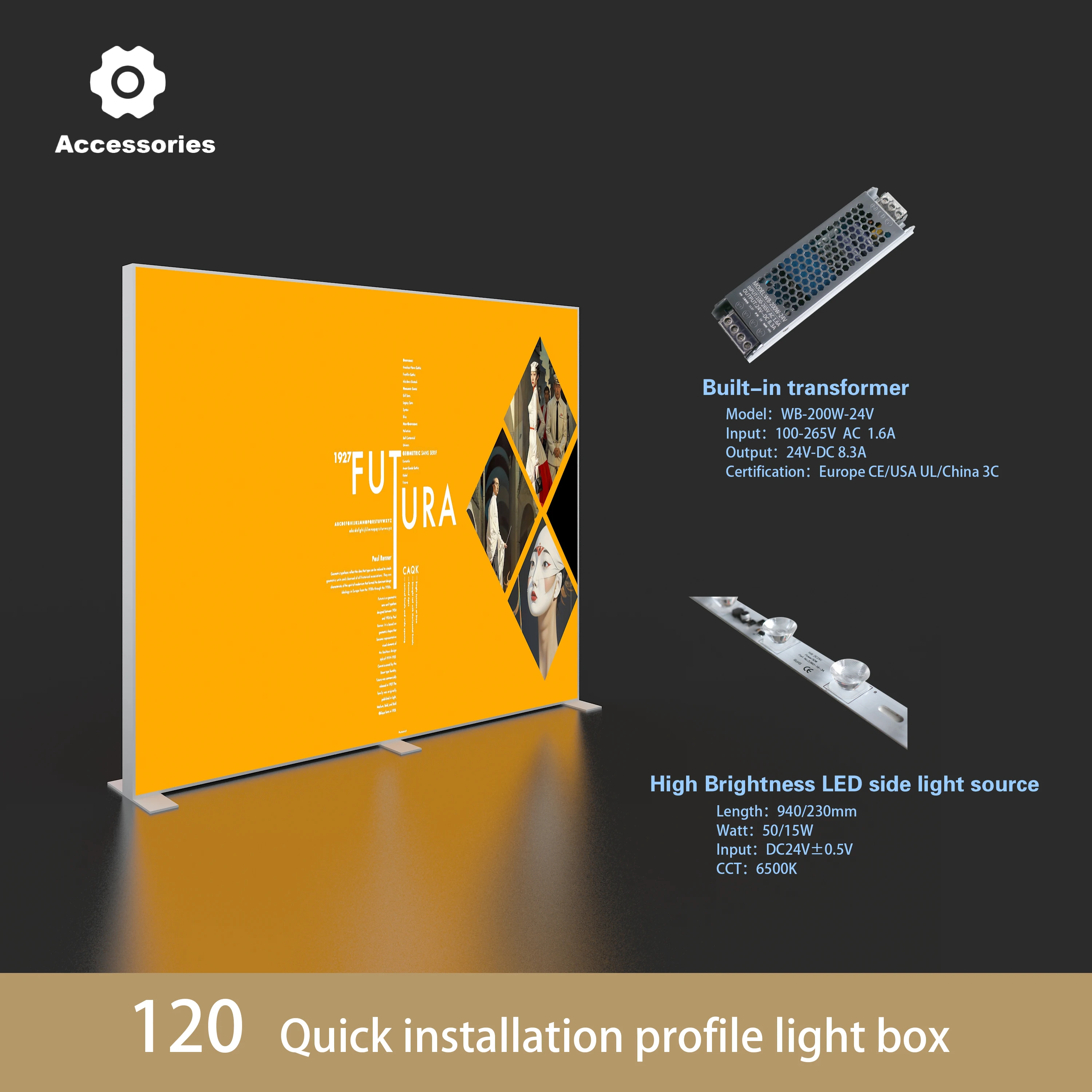 SEG fabric frameless advertising display LED light boxes Wall Display Easy Light box Led Portable Save Manpower Fabric Light Box