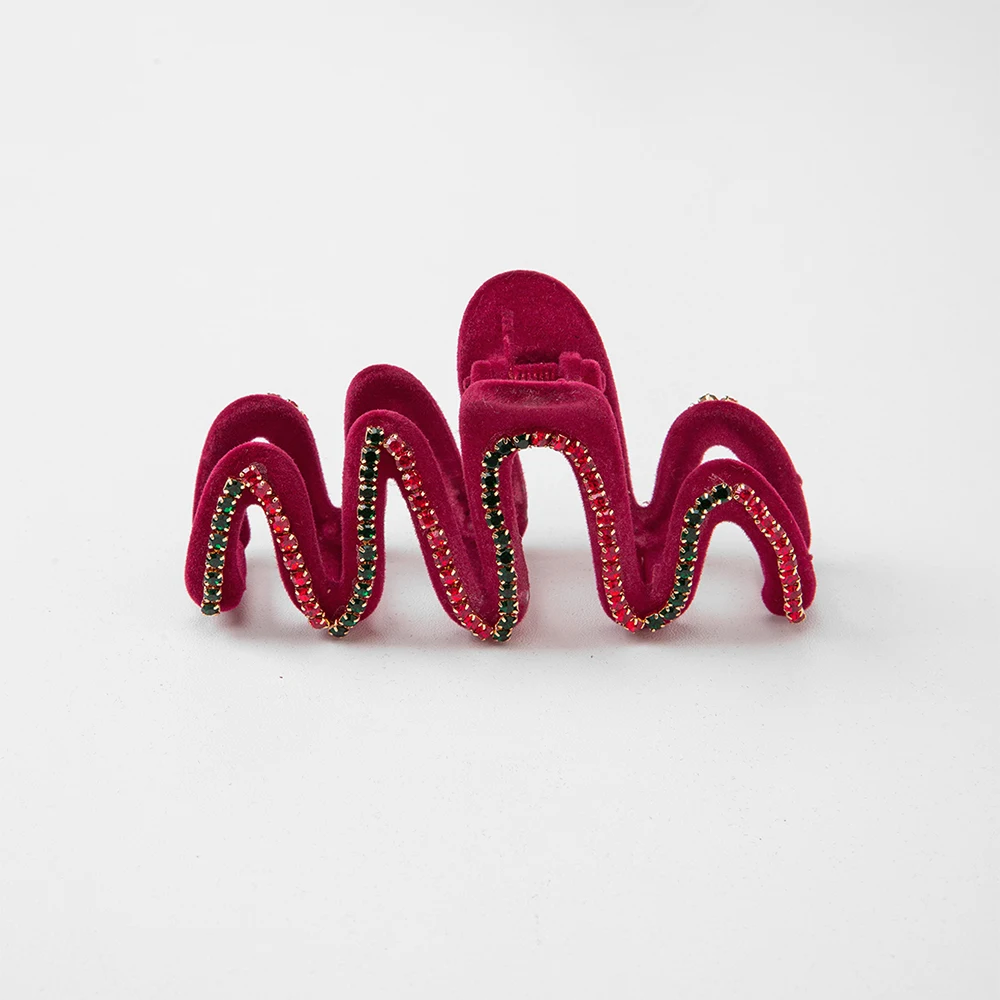 Trendy Rhinestone Hair Claws Crab Hairpins Crystal Wave hair accessories clips American ganchos para el cabello hair clips