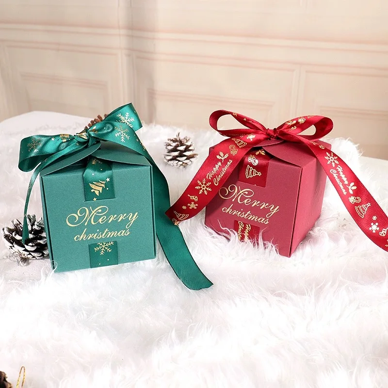 2023 New Multi Style Christmas Portable Apple Box Hard Candy Chocolate Paper Box Christmas Eve Gift Box