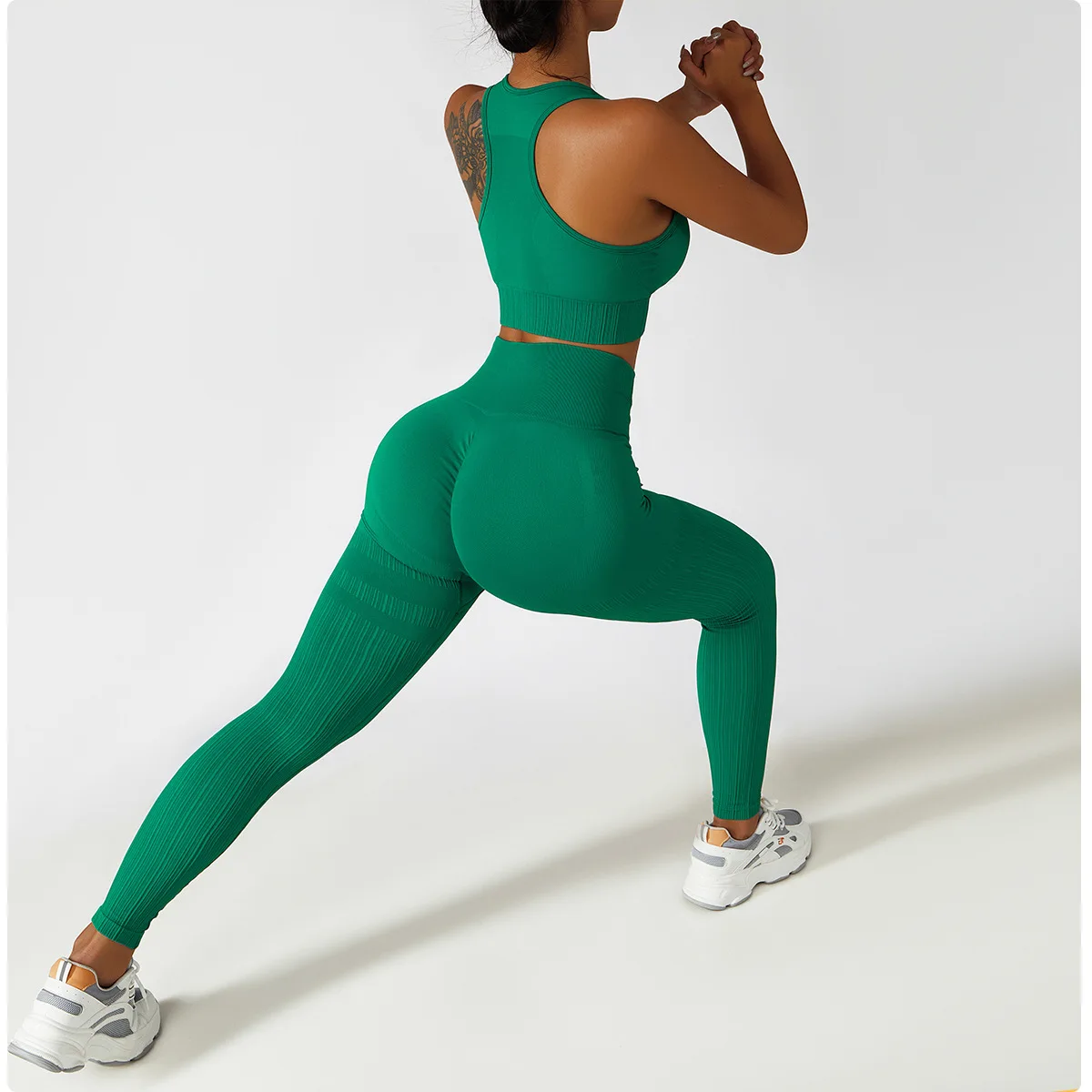 Wholesale Fitness Clothing Seamless Tights Sport Pants High Waisted Sexy Ass Yoga Leggings For Women