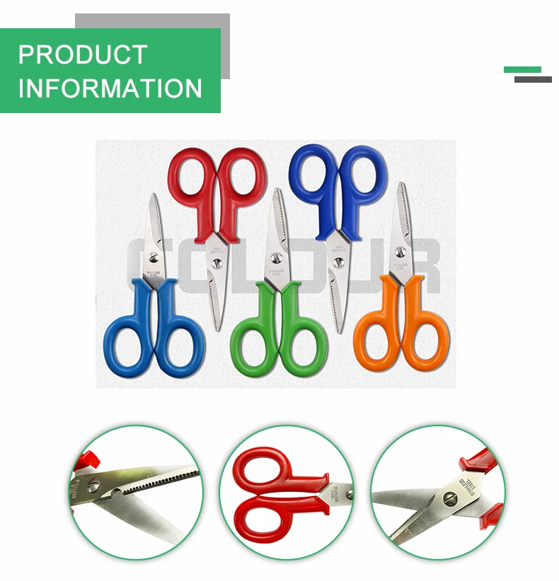 High Quality Heavy Duty Plastic Handle Professional Scissors for Electric Wire Cutting