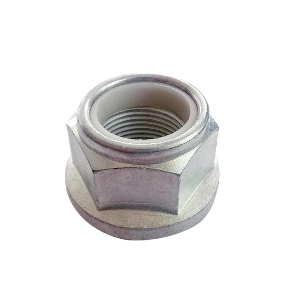 Factory supply 1/2 self-locking nut Stainless Steel SS304 SS316 metal hex flange nylon lock nuts