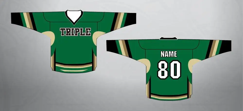Custom made professional laced collar Christmas Ice hockey jerseys