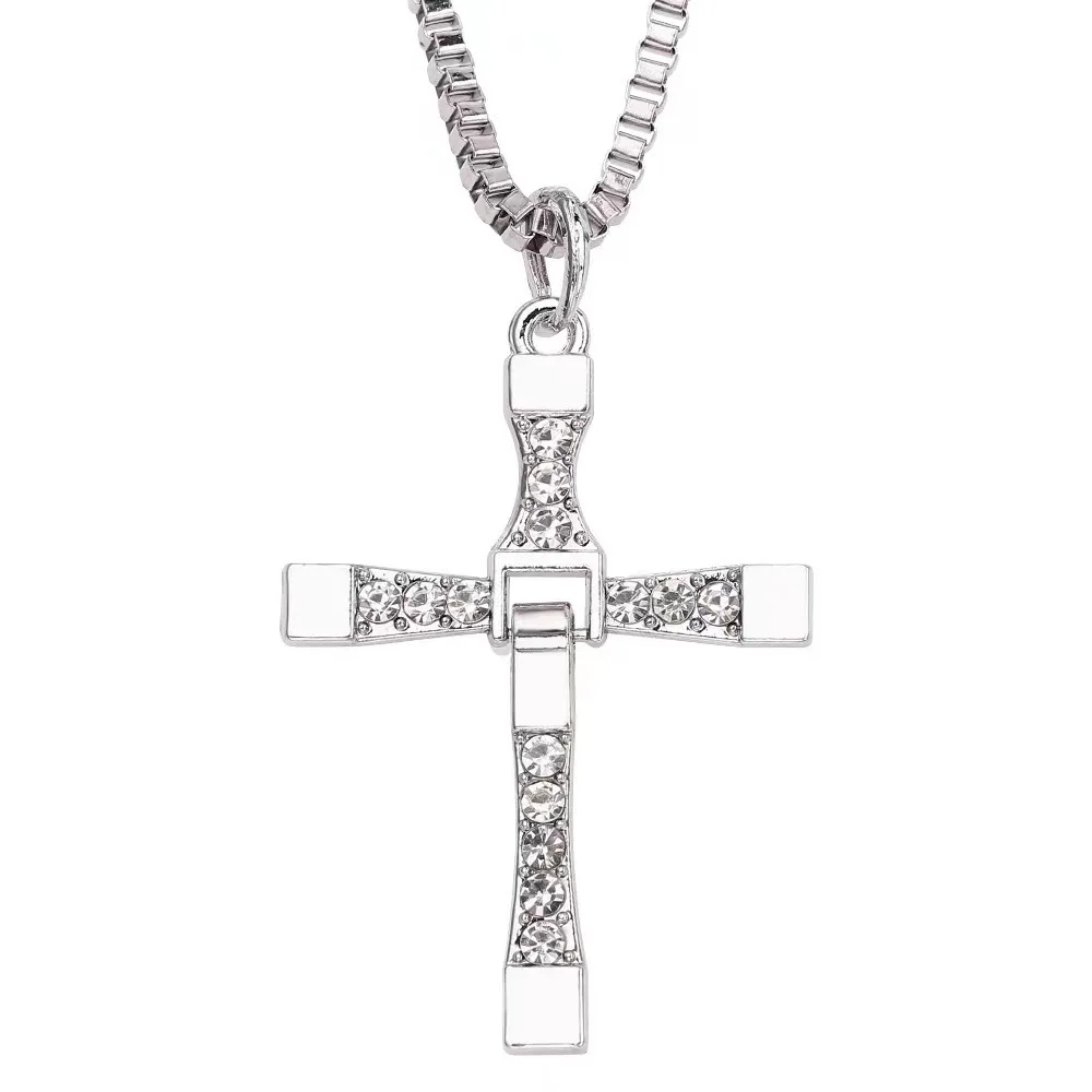 Luxury Gold Cross Necklace Fast and Furious diamond cross necklace  Fashion chains necklaces for Men Women