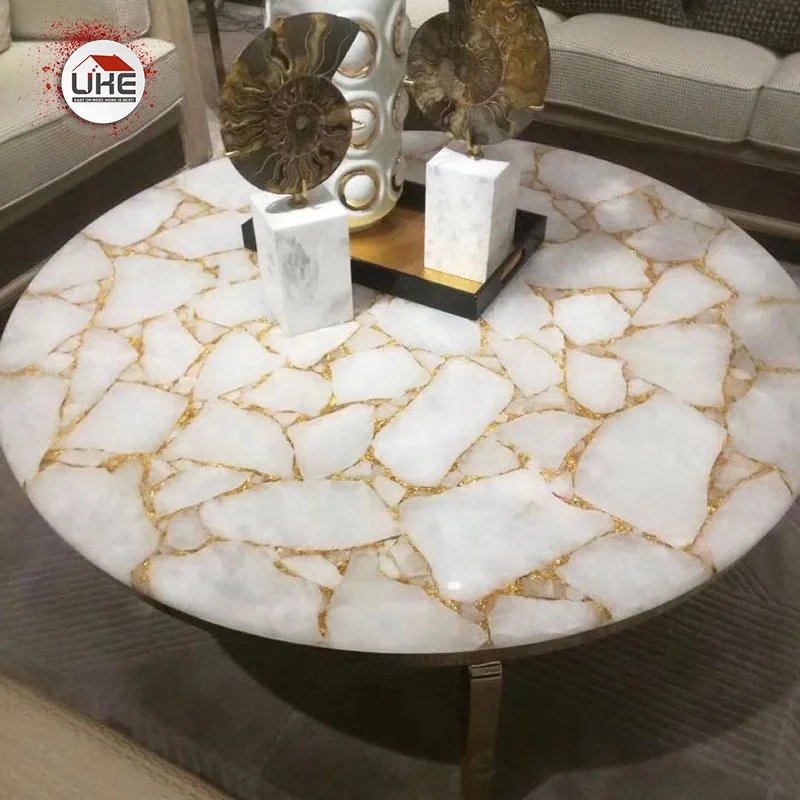 Столешница из агата полированные ломтики светлые натуральные кристаллы агатные плиты индивидуальная форма домашний