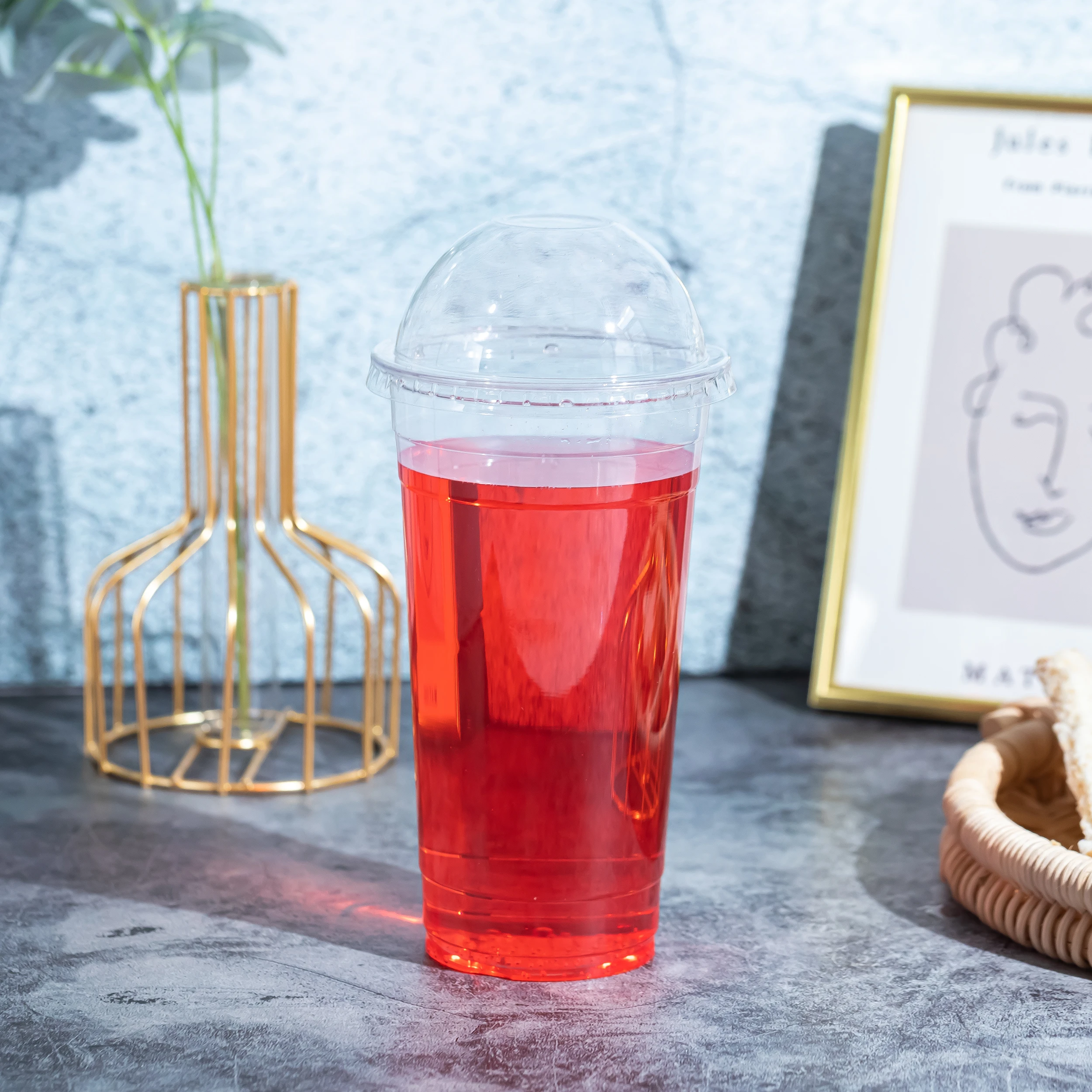 custom cheap price plastic tumbler custom logo recyclable disposable plastic cups 16 oz