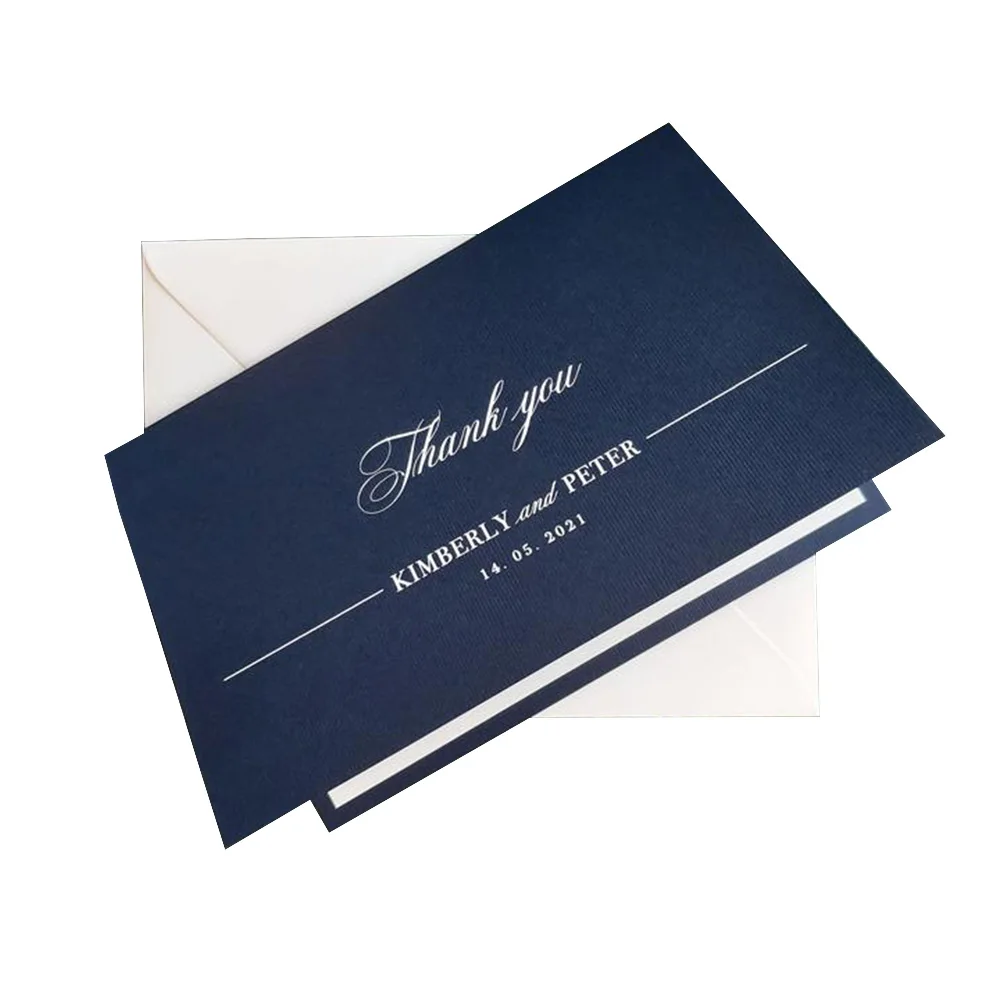 Custom printed business small card envelope thank you cards with envelope and stickers