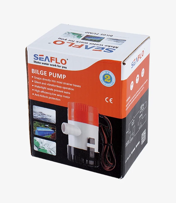 SEA FLO Top selling 12v High Pressure PUMP RV 350GPH automatic Submersible electric Marine Bilge pump