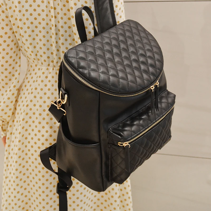 Custom mommy diaper stroller organizer storage backpack leather diaper bags for mom and baby
