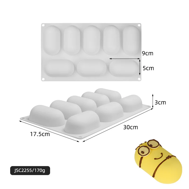 French Dessert Diamond Heart Cake Molds Different Designs 3D Silicone White Mousse Cake Mold Fudge Chocolate DIY Baking Molds