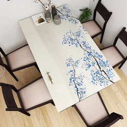 3D Crystal Printing Waterproof Oil-proof Disposable PVC Round Tablecloth For Home