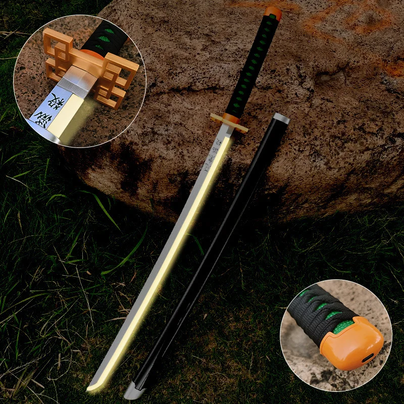 Tytopone Japanese Demon slayer Sword Katana Cosplay Props Luminous Katana Wholesale ABS Light Saber Lightsaber Katana