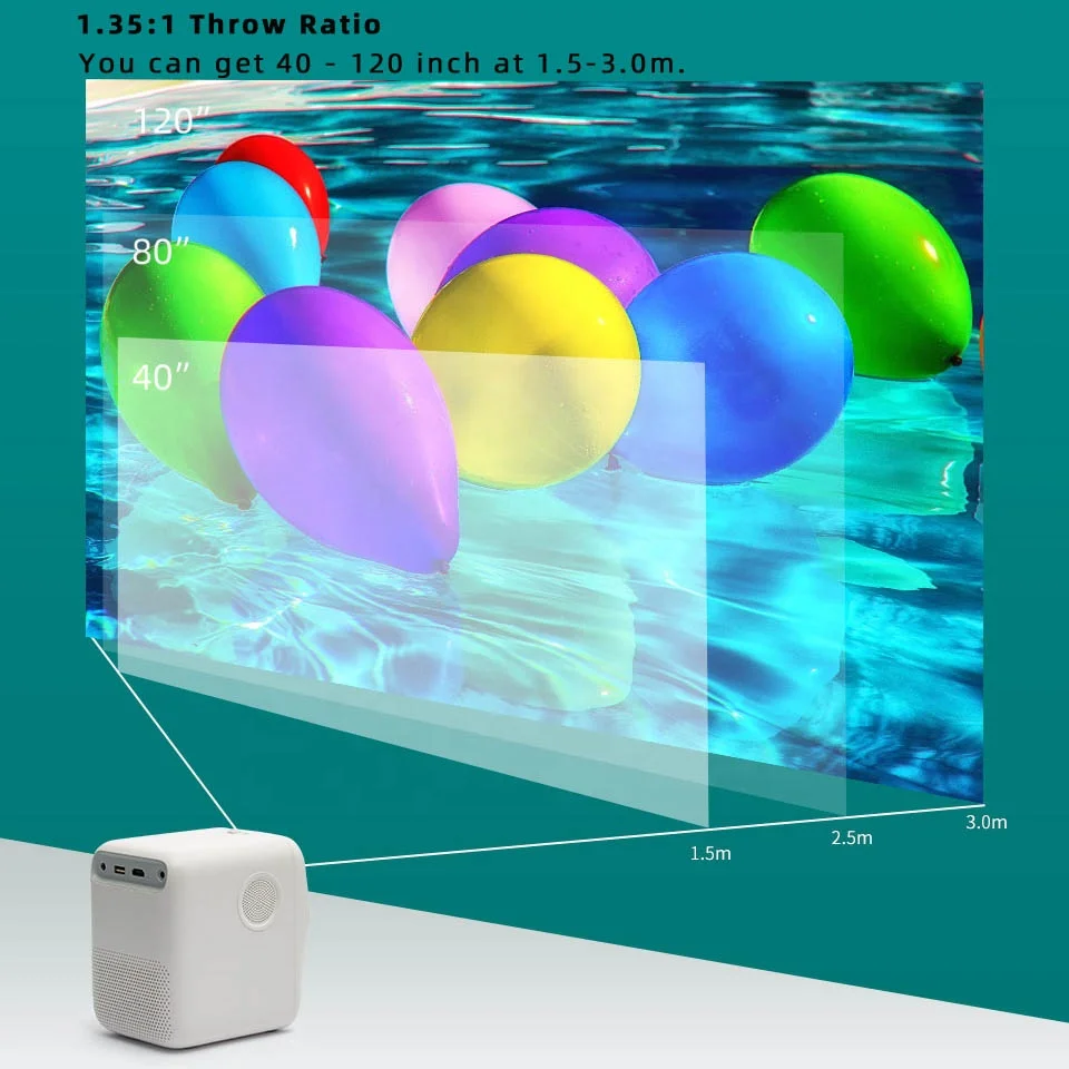 2021 Wanto T2 MAX глобальная Версия 1080P Мини-Проектор беспроводной с Android BT WiFi YOUTUBE NETFLEX проектор для домашнего