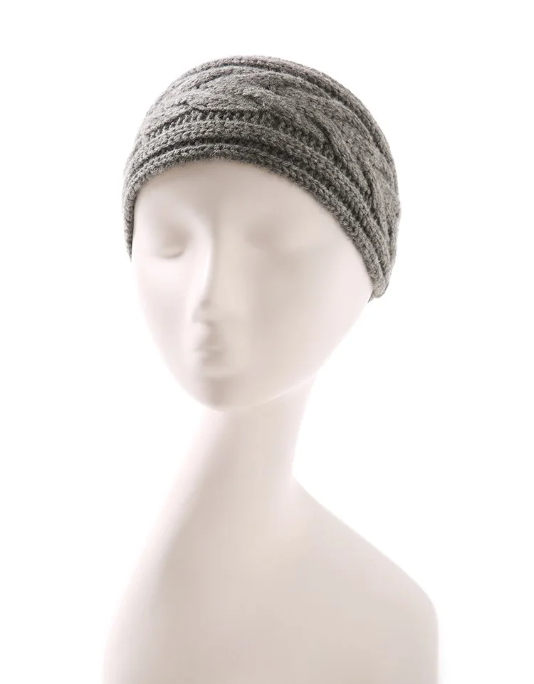 Winter Headband Women Girls Custom Cable Knit Cashmere Ear Warmer Head Warmer