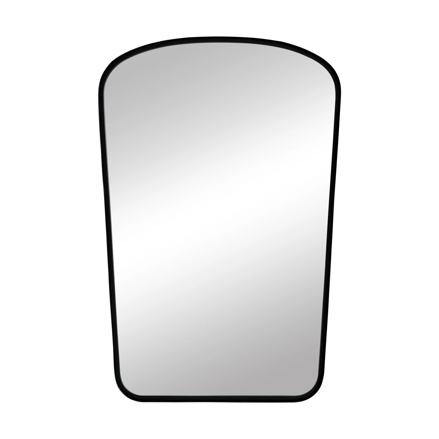 Oblong Rectangular Black Metal Wall Mirror, Decorative Mirror
