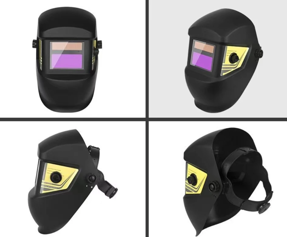 Automatic auto darkening head mounted solar power transparent welding faceshield dimming welding helmet mask for welder
