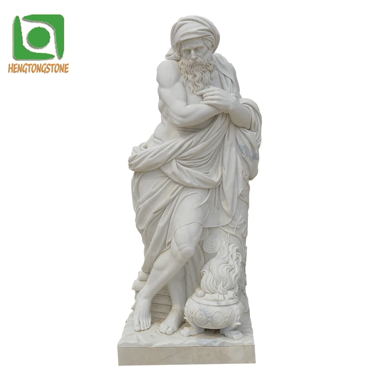 Famous Greek Stone Outdoor Naked Man Statue With Snake Sculpture