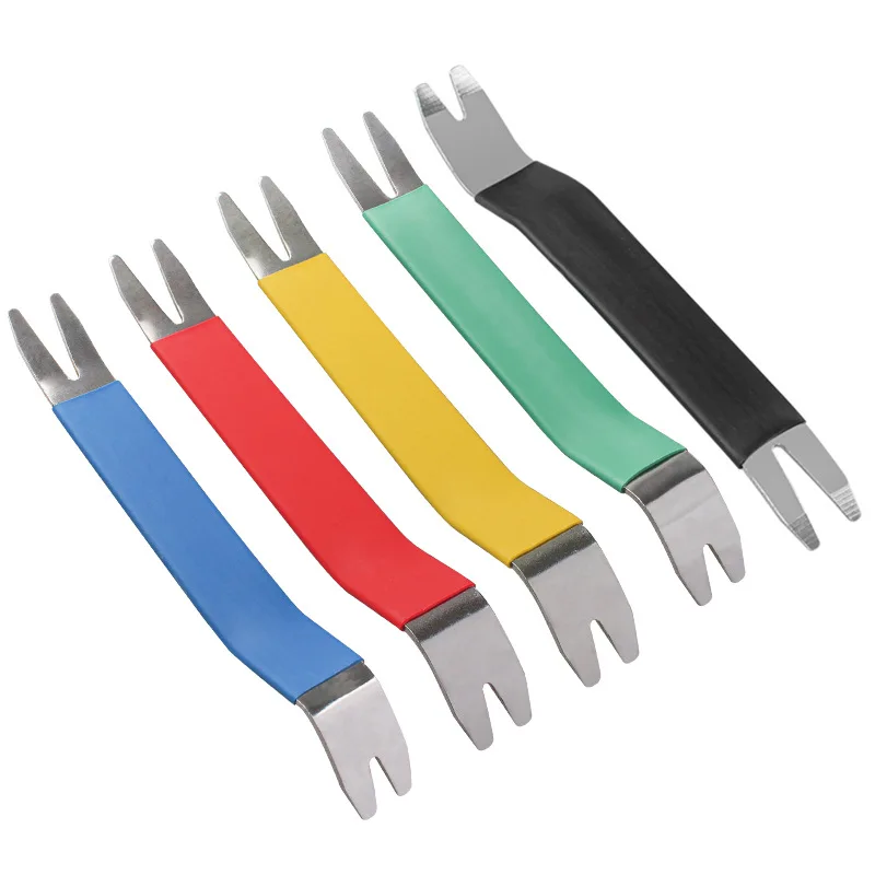 Car Door Clip Trim Removal Tools Auto Panel Audio Radio Repair Metal Pry Disassembly Stainless Steel Two-end Level Pry Tools