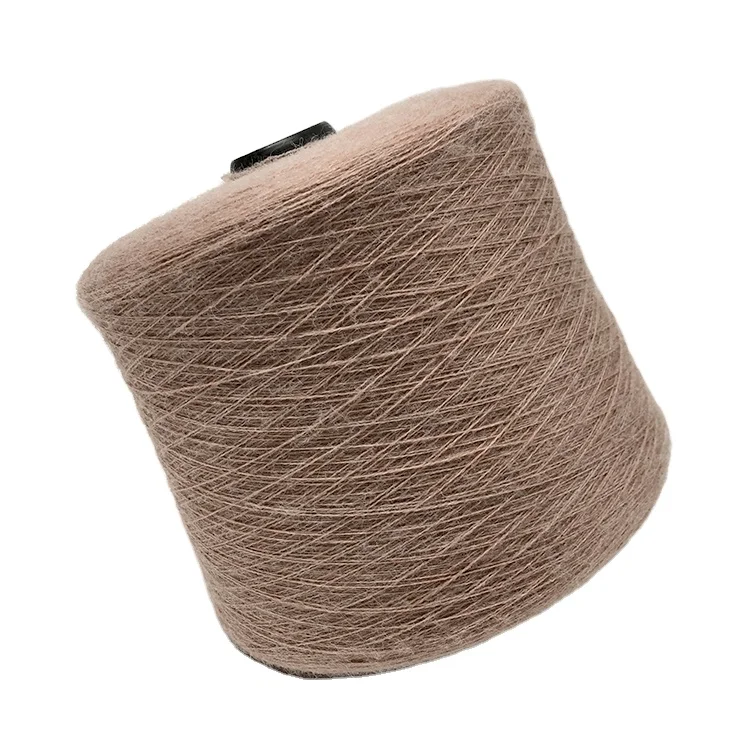 Ne 28/2 MVS Rabbit Hair Like Core Spun Yarn 50% Viscose 28% PBT 22% Nylon  use for sweater