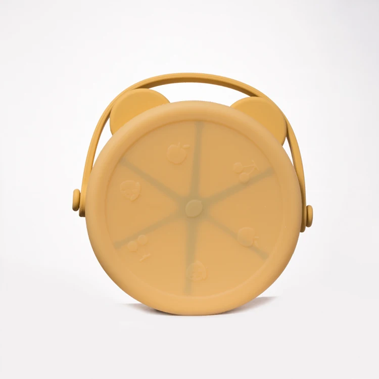 Amazon пищевой силикон чашка для закусок контейнер детских Экологичная детская